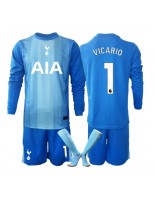 Tottenham Hotspur Guglielmo Vicario #1 Brankářské Venkovní dres pro děti 2025-26 Dlouhý Rukáv (+ trenýrky)